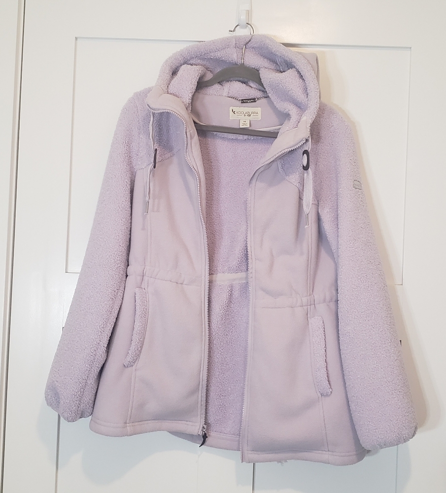 Koolaburra By Ugg Hooded Bonded Fleece Jacket Inner Cinch Waist Size XS … - Picture 2 of 16
